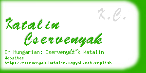 katalin cservenyak business card
